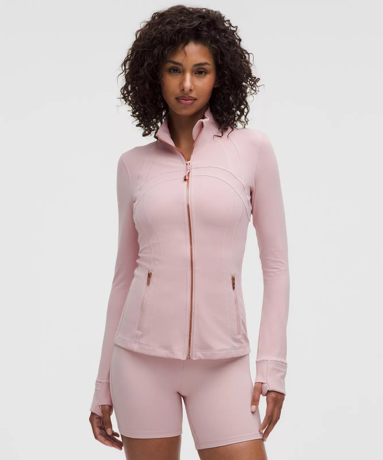 Defined Lululemon - Rose Gold Zip + Pink