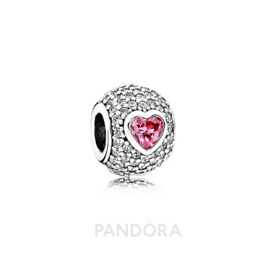 Pink + Silver Heart Divider